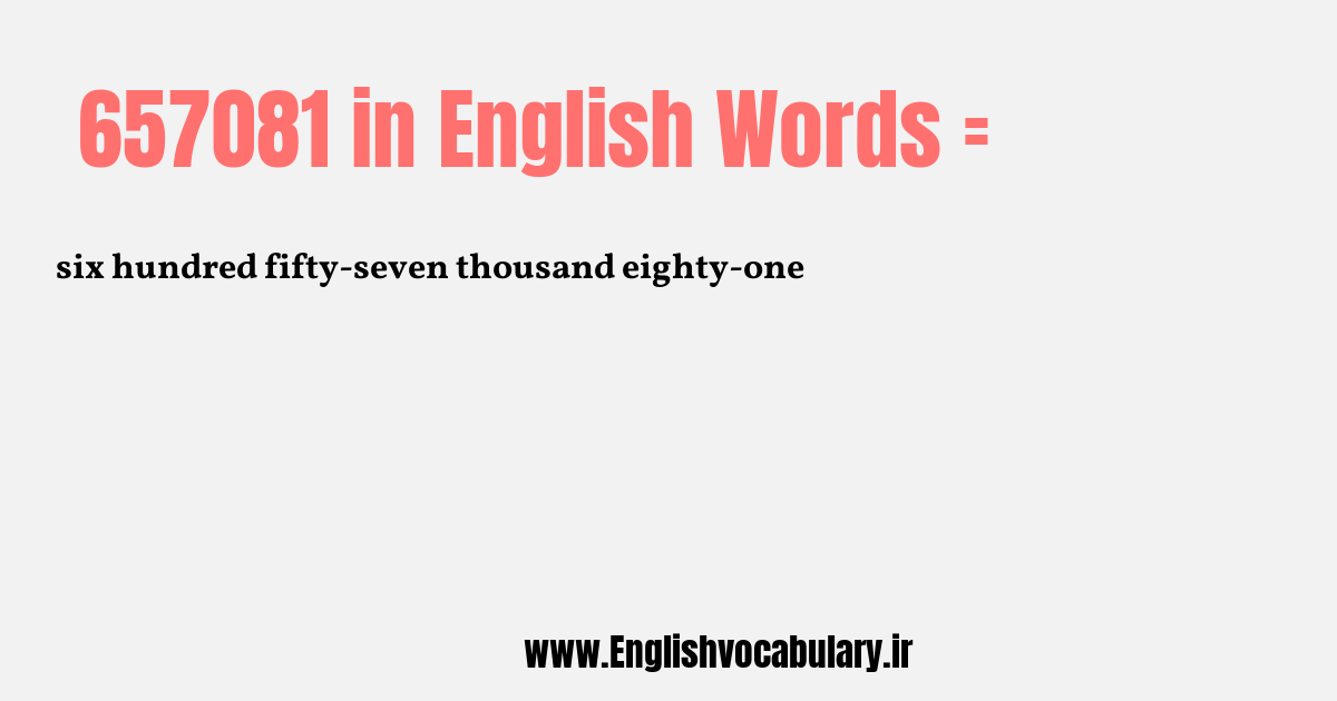 657081 به انگلیسی