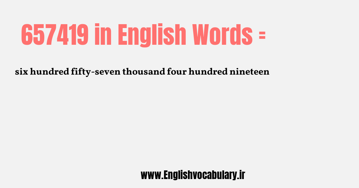 657419 به انگلیسی