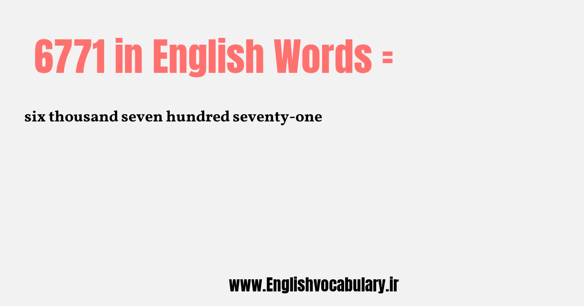 6771 به انگلیسی