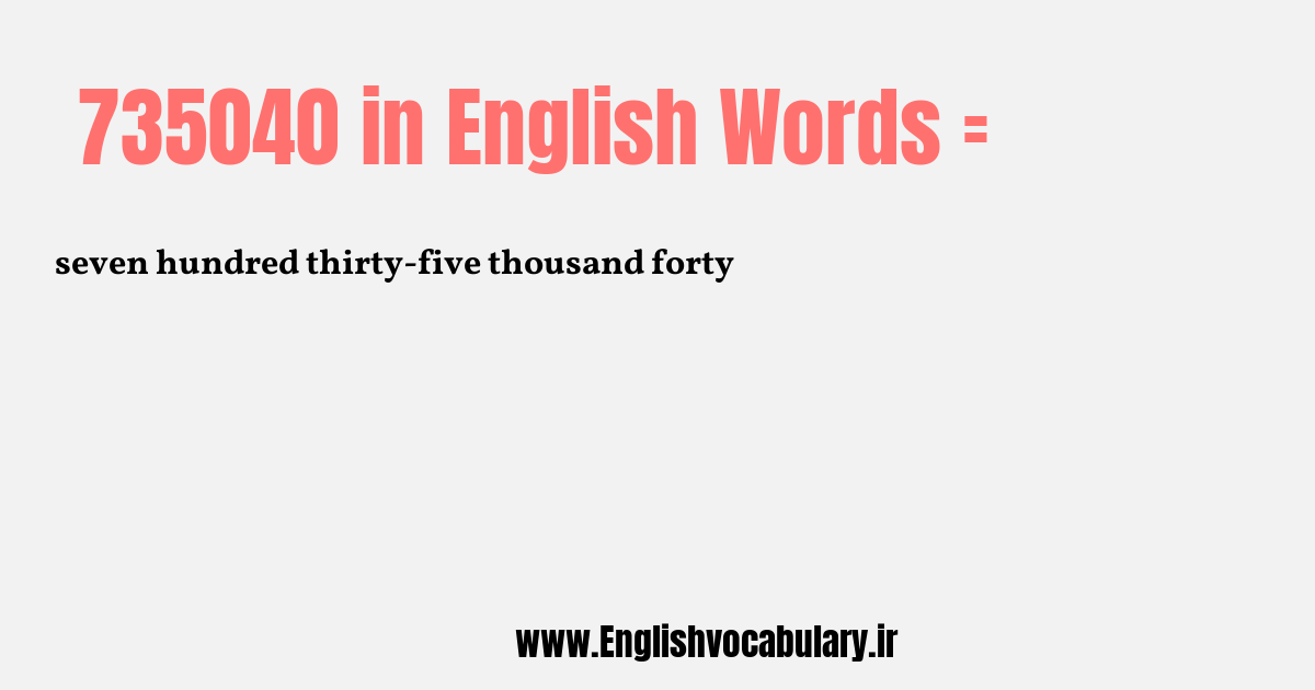 735040 به انگلیسی
