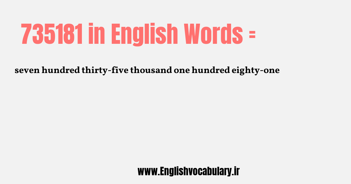 735181 به انگلیسی