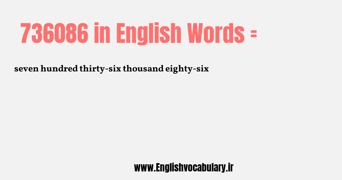 736086 به انگلیسی