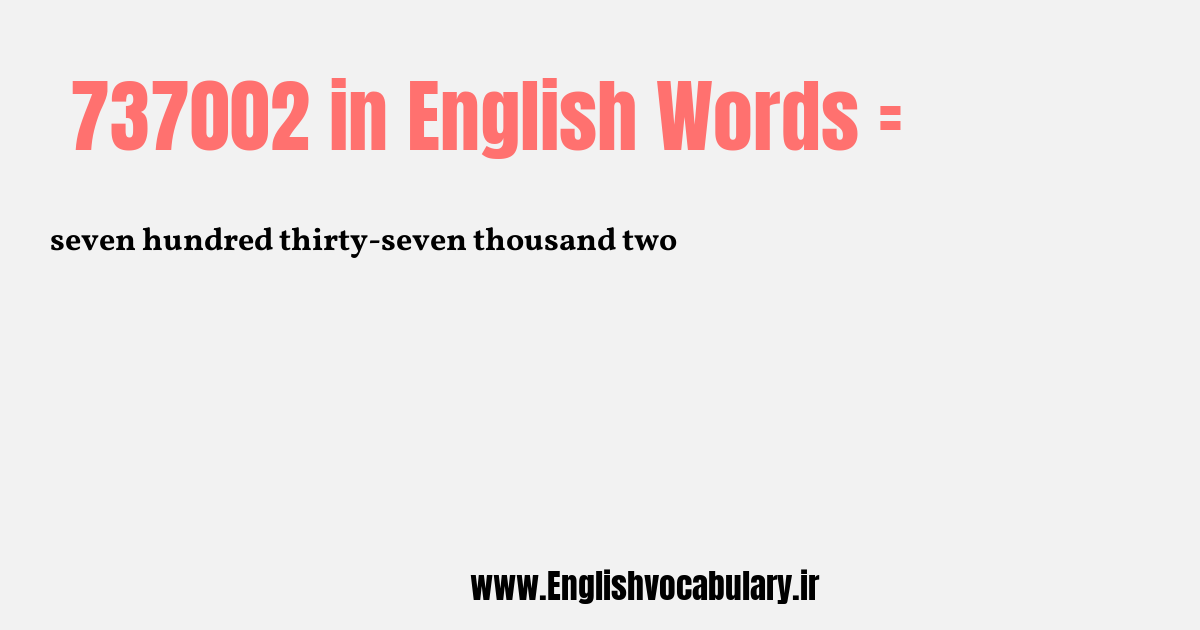 737002 به انگلیسی