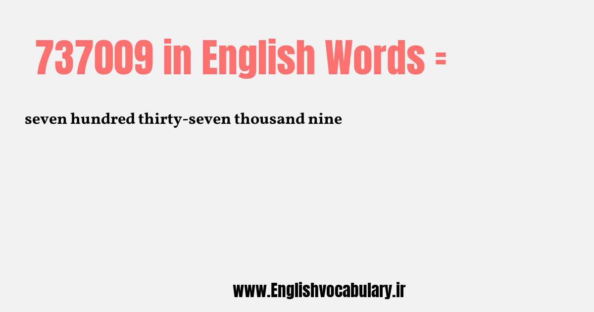 737009 به انگلیسی