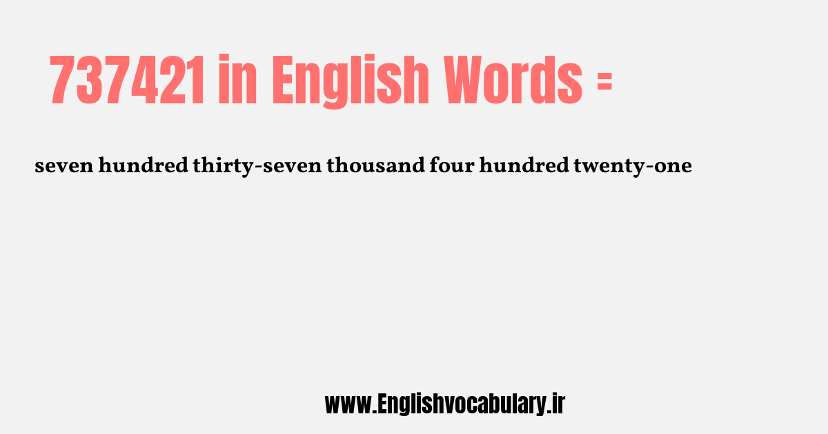 737421 به انگلیسی