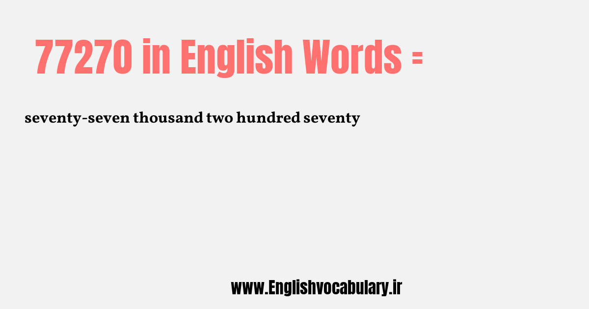 77270 به انگلیسی