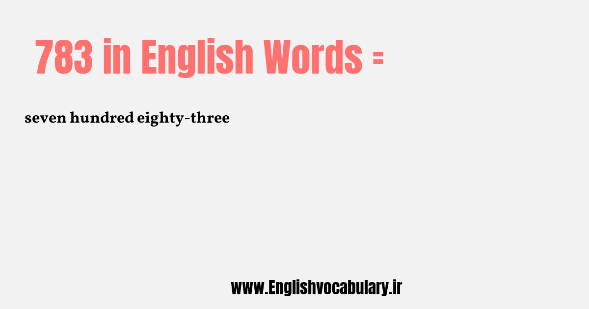 783 به انگلیسی